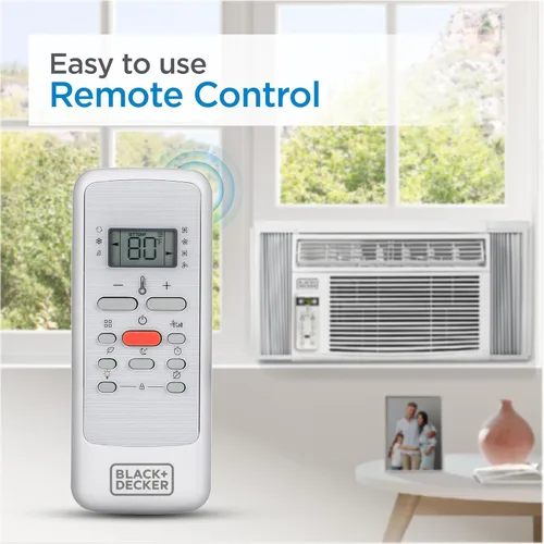 Miniatura 2 de BLACK+DECKER Aire acondicionado de ventana de 8000 unidades térmicas británicas (BTU), unidad de aire acondicionado de ventana enfría hasta 350 pies