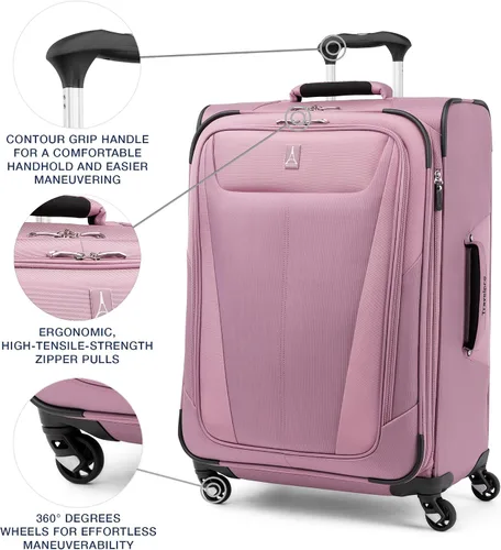 Miniatura 294 de Travelpro Maxlite 5 - Juego de 2 piezas de equipaje de mano de tela, expandibles con 4 ruedas giratorias, bolso blando para debajo del asiento, Negro