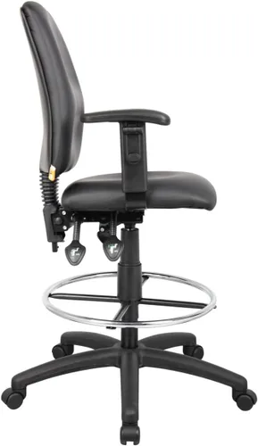 Miniatura 7 de Taburete multifunción Boss, de tela, Plástico Madera, Negro