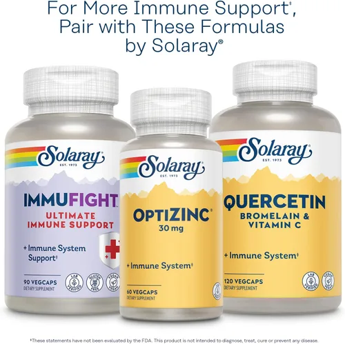 Miniatura 6 de SOLARAY Reacta-C con 500 mg de vitamina C, 200 mg de extracto de saúco negro de Sambucus Negro, vitaminas para defensa del sistema inmunológico