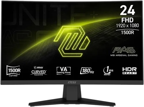 msi MAG 244C - Monitor para juegos de 24 pulgadas, 1920 x 1080 (FHD), 180Hz, AMD FreeSync, HDMI, DisplayPort, VESA, inclinación, altura ajustable,
