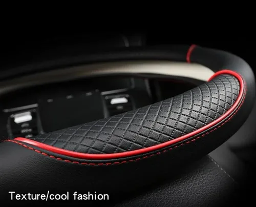 Miniatura 4 de Funda de cuero sintético para volante de automóvil, tipo D para Nissan para X-Trail para Qashqai para Rogue for Sport para Rogue 2017 2018 2019 2020