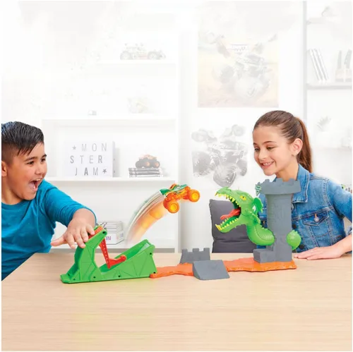 Miniatura 3 de Monster Jam, juego Dueling Dragon con camión monstruo Dragón exclusivo a escala 1:64, juguetes para niños de 3 años en adelante