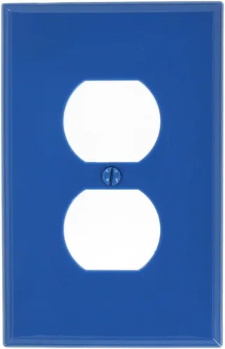 Miniatura 15 de Leviton Placa de pared de nailon Midway de 1 gang, 1 dúplex, tamaño Midway, 1 paquete, PJ8-E, negro