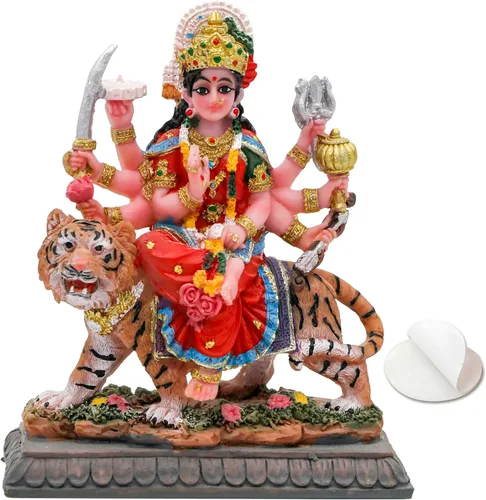 alikiki Estatua pequeña de Maa Durga MATA – Escultura Durga de 4.1 pulgadas de alto, india, diosa hindú, murti, hindú, Pooja, artículo para el