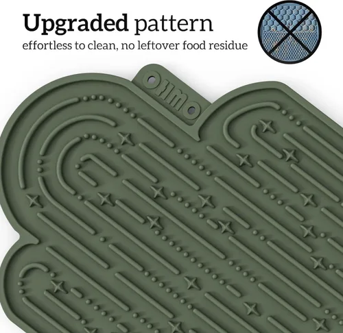 Miniatura 8 de OHMO - Alfombrilla para lamer cactus para perros y gatos (paquete de 2) Comedero lento para mascotas fácil de limpiar con ventosas, almohadilla