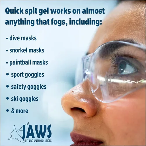 Miniatura 4 de Jaws Spit - Solución de gel antivaho para máscara de esnórquel, buceadores, paintball, gafas deportivas, fabricadas en los Estados Unidos