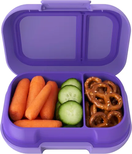 Bentgo Snack para niños, contenedor de 2 compartimentos a prueba de fugas para aperitivos y comidas pequeñas, cierre fácil de abrir, apto para