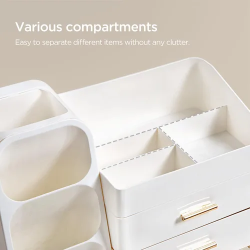 Miniatura 4 de HBlife Desk Organizer with Pen Pencil Holder for Desk, Pen Organizer with 2 Drawers, Desk Organizers and Accessories with 4 Compartments, Desktop