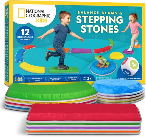 Miniatura 9 de NATIONAL GEOGRAPHIC Piedras de Equilibrio para Niños – 6 Piedras Antideslizantes Duraderas que Fomentan el Equilibrio de los Niños Pequeños