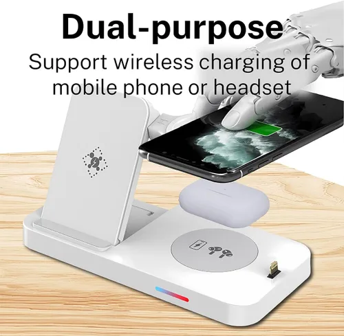 Miniatura 5 de Cargador inalámbrico, estación de carga inalámbrica 6 en 1, soporte de cargador inalámbrico rápido para iPhone 15 14 13 12 11 Pro Max XR XS 8 Plus