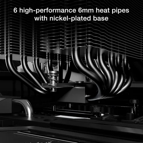 Miniatura 3 de be quiet! Pure Rock Pro 3 LX Enfriador de aire para CPU 6 tubos de calor de alto rendimiento de 6mm con tecnología HDT Ventilador ARGB PWM