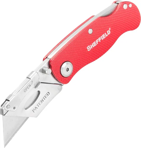 Miniatura 18 de Sheffield 12514 Cuchillo Utilitario Plegable Paquete de 3, Rellenos para Calcetines, Regalos para Hombres, Regalos para Papá, Hojas de Cuchillo