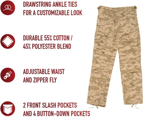 Miniatura 8 de Rothco Kids Bdu Pantalones – Acu Digital Camo