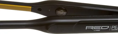 Miniatura 7 de Red by Kiss Plancha plana de lápiz de 0.3 pulgadas, alisadora de pelo de turmalina de cerámica de 3/10 pulgadas para cabello fino, corto y peinado