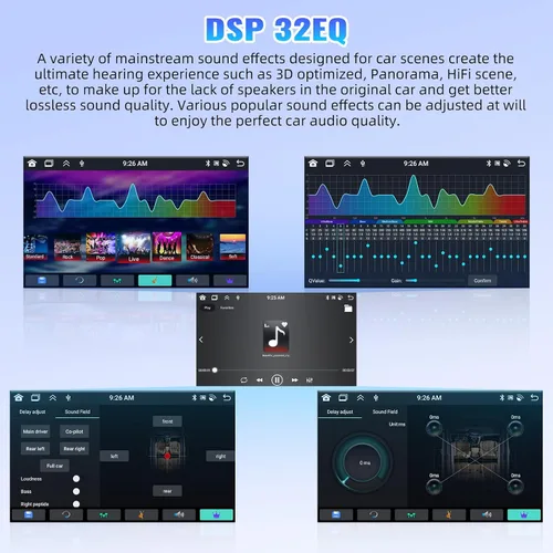 Miniatura 6 de 8-Core 4+64G Android Car Stereo para Hyundai Elantra 2011-2013 con Carplay Android Auto 59 Tema 9 pulgadas Pantalla táctil Bluetooth 5.0 FM/RDS