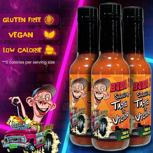 Miniatura 4 de Jeff Dunham - Salsa picante Bubba J's Mango Habanero Ideal para regalos de salsa picante - Sabor dulce y picante de la victoria (5 onzas líquidas)