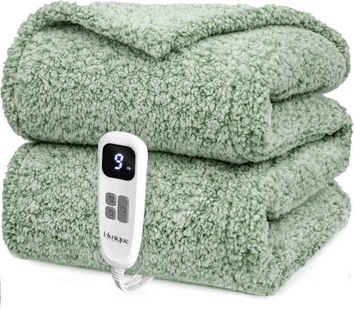 Miniatura 14 de Heated Blanket Electric Blanket Queen - Fast Heating Blanket Throw Dual Control Double Sided Sherpa with 10 Heating Levels & 2-10 Hours Auto Off