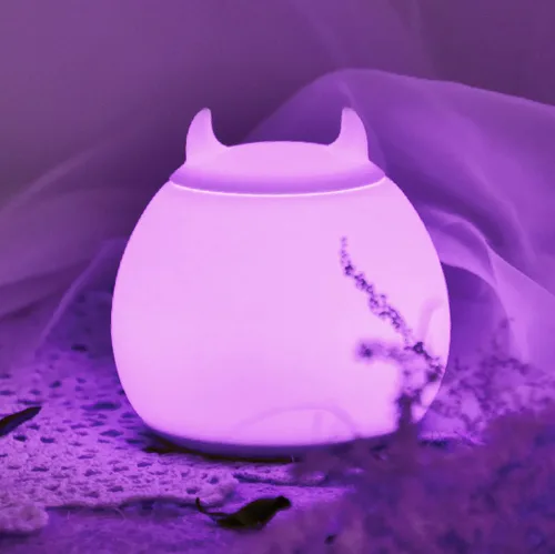 Miniatura 8 de Luz nocturna LED de silicona portátil de dibujos animados para niños, recargable por USB, luz blanca cálida/cálida, luz cambiable, bonita lámpara
