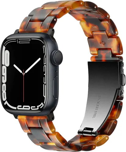 Miniatura 21 de Compatible con Apple Watch Band de 1.614 in, 1.575 in, 1.496 in o 1.929 in, 1.772 in, 1.732 in, 1.654 in, correa de repuesto de resina ligera Blanco