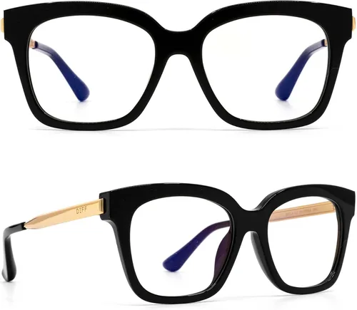 DIFF Gafas Bella XS EXTRA SMALL FRAMES Designer Square Computer Blue Light Block Gafas para mujer con cara pequeña estrecha