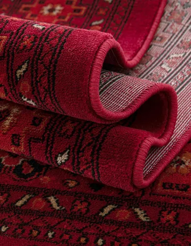 Miniatura 5 de Unique Loom Tekke Collection - Alfombra de área - Khabour (2' 7" x 12' corredor rojo/negro)