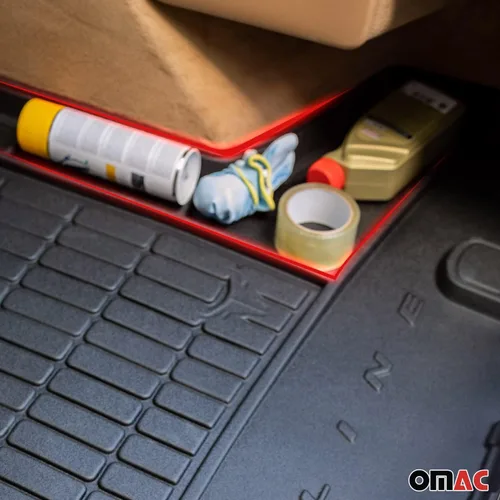Miniatura 8 de OMAC Alfombrillas de alta calidad y forro de carga para Volvo XC60 2018-2026, 5 unidades, alfombrillas de automóvil para todo tipo de clima, 3D