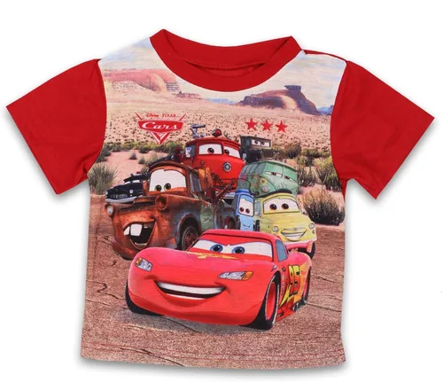 Miniatura 3 de Disney Cars - Conjunto de pijama de 2 piezas de manga corta para niños pequeños, Multi