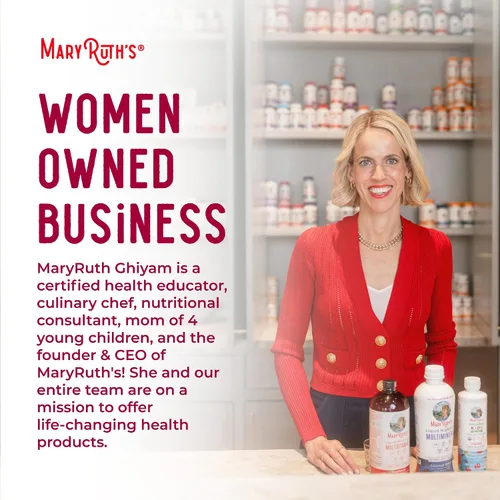 Miniatura 9 de MARYRUTH'S - Paquete de viaje multivitamínico líquido para la mañana Multivitamínico para hombres y mujeres Vitamina A C D E B6 B12 Biotina Zinc