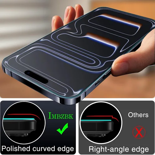 Miniatura 8 de IMBZBK [Eliminación automática de polvo] Paquete de 3 protectores de pantalla mate para iPhone 17 Pro Max [grado militar] accesorios, película 17