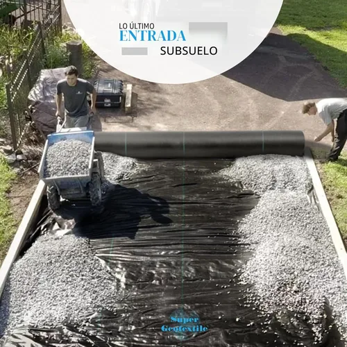 Miniatura 4 de Super Geotextile - Tela geotextil tejida para estabilización de entradas de vehículos y carreteras, base de construcción, control de erosión, grado
