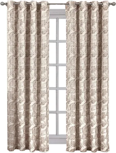 Miniatura 6 de Royal Hotel Bedding Catalina - Panel de cortina jacquard con ojales superiores, juego de 2 paneles, 108 x 63 pulgadas, par