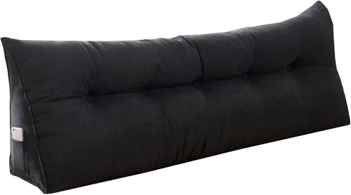 Miniatura 16 de Almohada de cuña para pared de cama, cabecera de almohada de respaldo de cama, almohada de lectura triangular grande, con funda extraíble