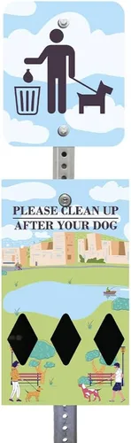 Miniatura 15 de ZERO WASTE USA NUEVA 2026 DISPENSE-ART™ Estación de basura para perros de aluminio con impresión UV de 7 pies - Sin bote de basura - 25% más