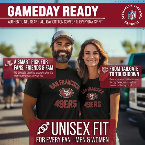 Miniatura 4 de Team Fan Apparel NFL - Camiseta Gameday para adultos, mezcla de algodón, sin etiquetas, semiajustada, da rienda suelta a tu espíritu