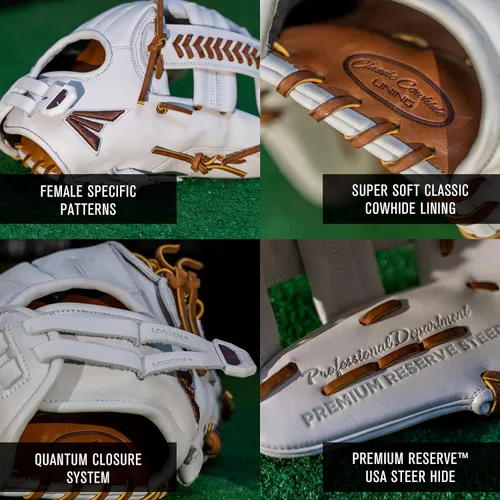 Miniatura 5 de Easton Guantes de sóftbol de lanzamiento rápido de la colección profesional Tamaños 11.5" - 13" Múltiples estilos Tela tejida dividida