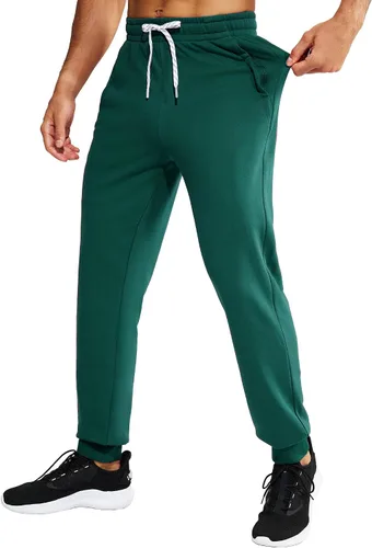 Miniatura 5 de MIER Men's Cotton Joggers Athletic Sweatpants for Gym Workout Active Lounge Jersey Track Pants with Pockets, Elastic Waist