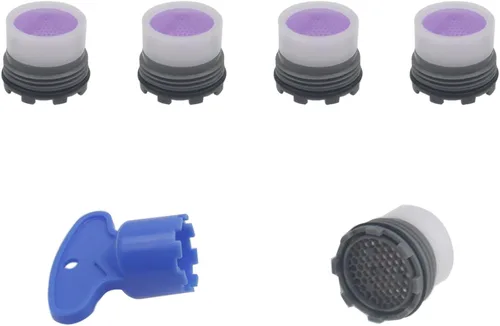 1 juego de 0.650 in filtro de grifo limitador grifo aireador llave restrictor piezas de repuesto para baño o cocina (1 llave aireadora, 5 aireadores