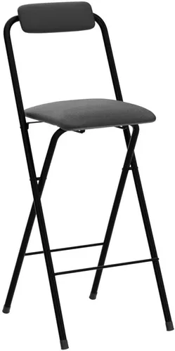 Miniatura 4 de Geelin 2 sillas plegables de 25.6 pulgadas con asientos acolchados, portátil, plegable, bar, oficina, guitarra, escritorio, mostrador, taburete