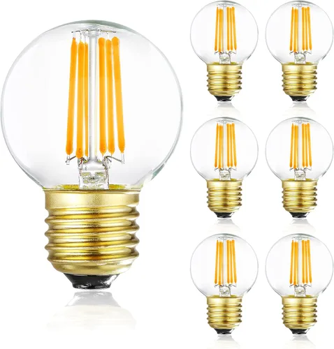 Miniatura 15 de Leools Bombillas LED regulables G16.5, bombillas LED Edison E26 de 6 W, blanco cálido 2700 K, 600 lm, 6 W igual a 60 vatios, bombilla de globo G50