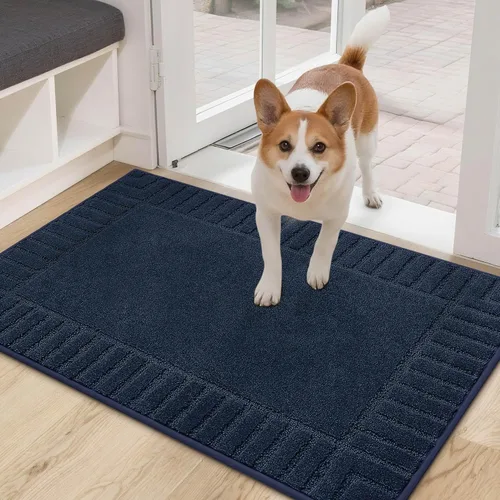 Miniatura 16 de BEQHAUSE Alfombra Antideslizante para Puerta Principal Alfombra Lavable de Bajo Perfil para Entrada Alfombras para Puerta Principal Trampa para Negro