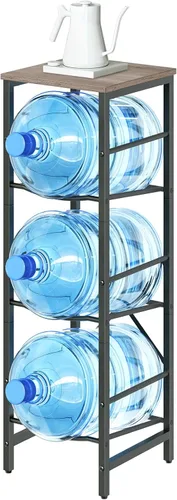 Miniatura 8 de HOOBRO Estante para jarra de agua, soporte para botella de agua, estante para jarra de agua de 5 galones, estante de almacenamiento de enfriador