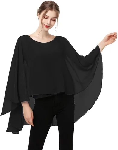 Miniatura 2 de Capelet de gasa suave capa poncho estola para mujer cubrir