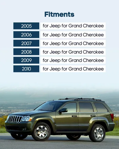 Miniatura 2 de ECCPP Manijas de puerta interior interior interior trasera lado del conductor para 2005-2011 para Jeep Grand para Cherokee Gray (2 unidades)