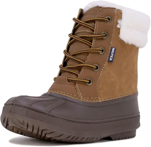 Nautica Botas de invierno impermeables para niños, botas de pato para niños, niñas y niños, niños (niños grandesniños pequeños)