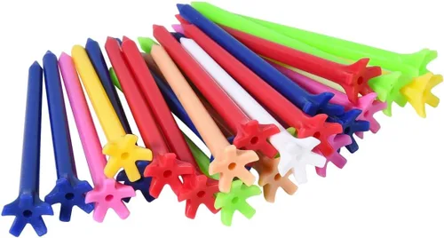 Miniatura 7 de KISEER Paquete de 100 camisetas de golf de plástico profesionales duraderas de 2 3/4 pulgadas a granel (colores aleatorios)