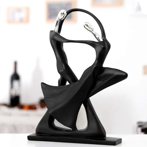 Miniatura 3 de DreamsEden Escultura romántica de baile para parejas, estatua de aniversario, boda, adorno abstracto, decoración para el hogar y la oficina