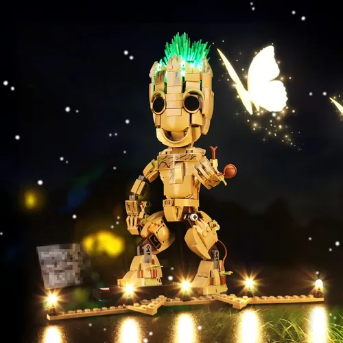 Miniatura 4 de BrickBling Kit de luz LED para Lego Groot Building Set, iluminación creativa compatible con Lego I am Groot, versión musical, no incluye