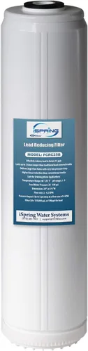 iSpring FCRC25B - Cartucho de repuesto de filtro de agua de alta capacidad de 20 x 4.5 pulgadas, reductor de plomo, blanco, 1 unidad (paquete de 1)