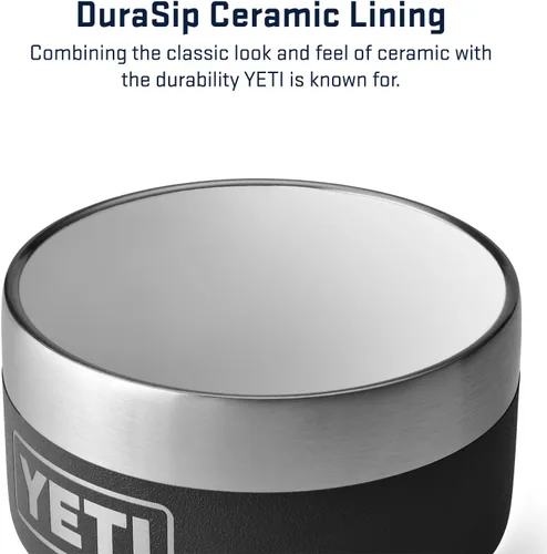 Miniatura 3 de YETI Rambler - Vaso apilable de 4 onzas, acero inoxidable, taza de café/espresso aislada al vacío, 2 unidades Negro